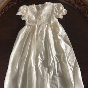 Ivory Christening Gown with Bonnet